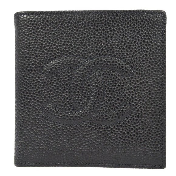 Chanel Black Caviar Bifold Wallet Purse - Picture 1 of 10